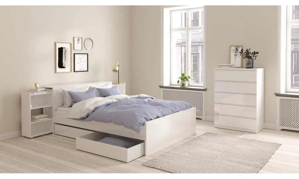 Sertare sub pat albe 2 buc. Naia – Tvilum