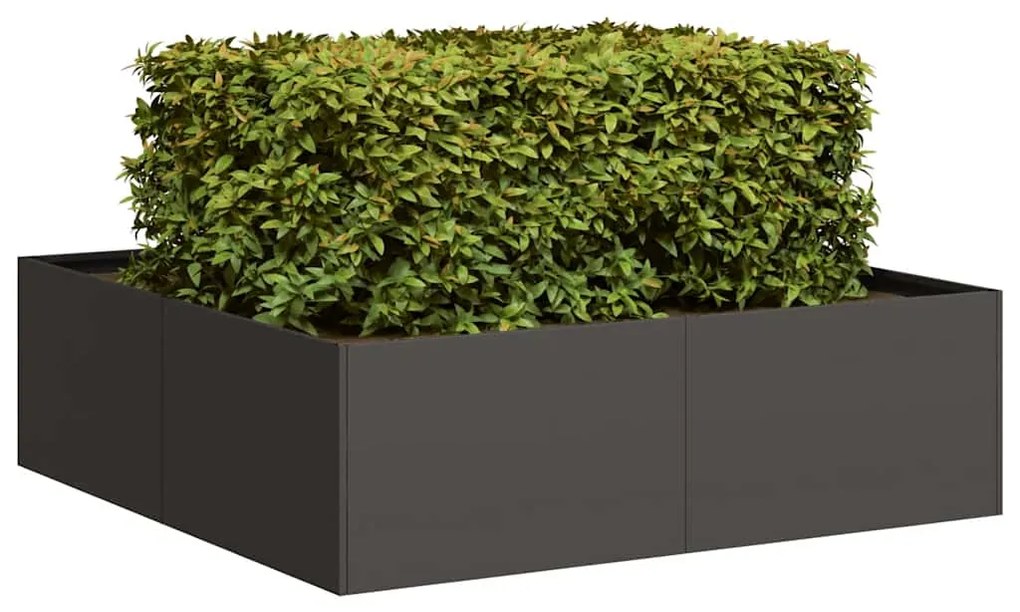 vidaXL Jardinieră Negru 100x100x30 cm Oțel