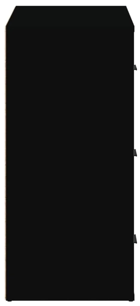 Servantă, negru, 80x33x70 cm, lemn prelucrat