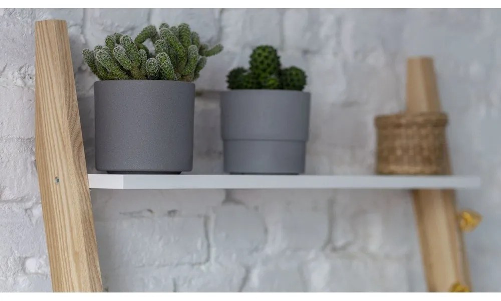 Suport cu blat tip birou și sertar Ragaba Leno, alb