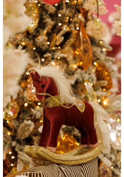 Decorațiune de Crăciun 31 cm cal balansoar