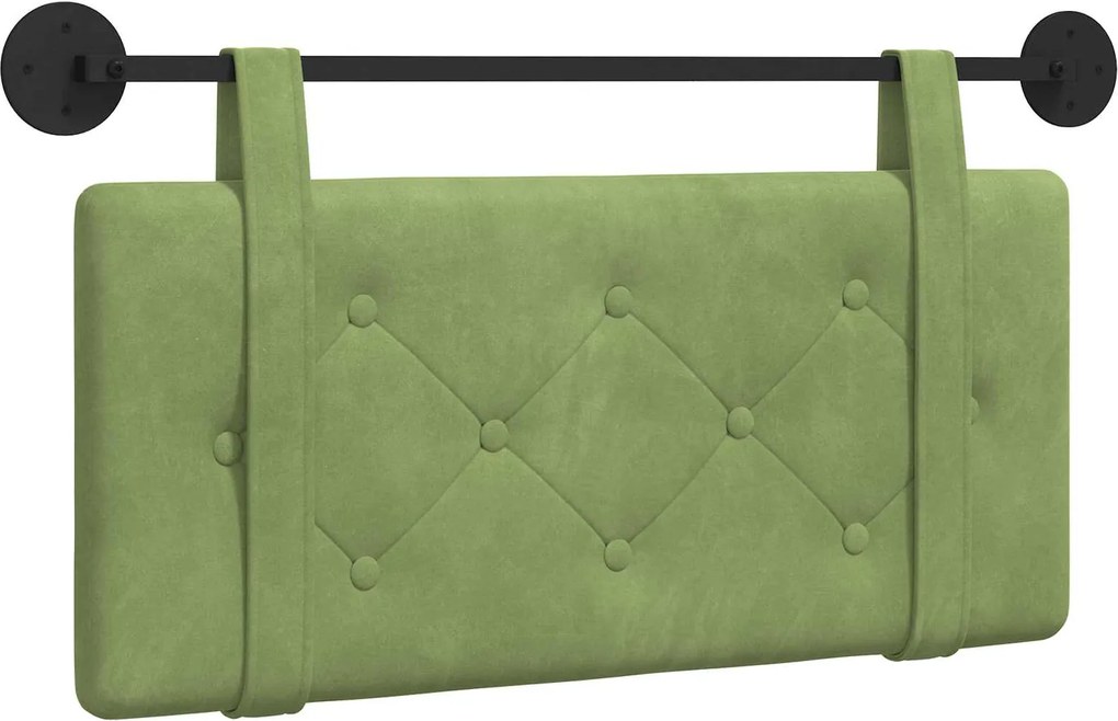 vidaXL Cap de pat suspendat Verde deschis 90 x 55 x 5 cm Catifea