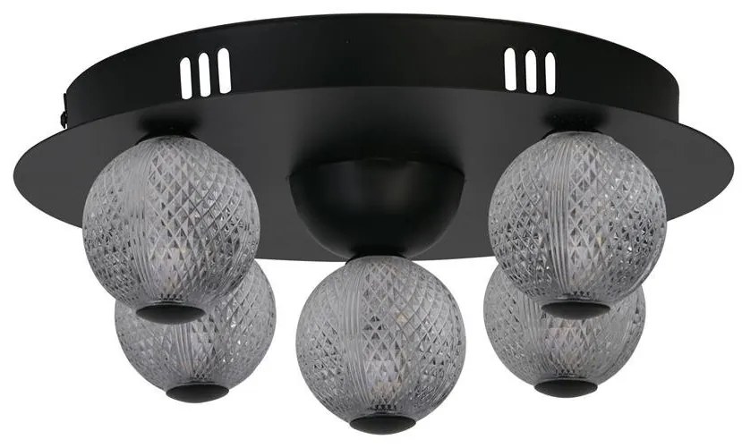 Plafoniera LED design modern Asteroid Led negru