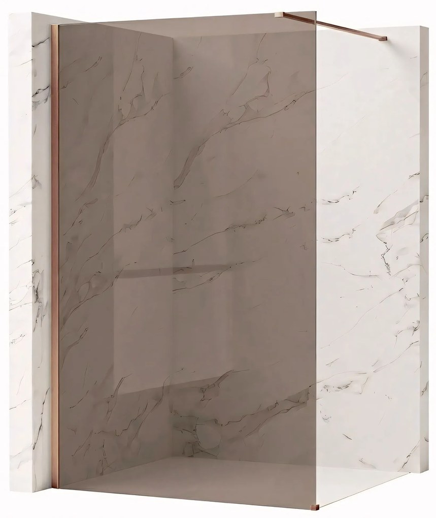 Paravan de dus Rea Flexi Brown / Brush Copper 110