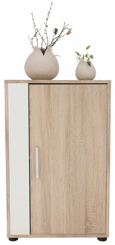 Mobilier de perete de living, alb/arinsonoma, ASOLE NEW
