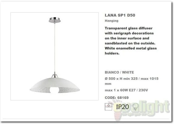 Lustra,Pendul diam. 50cm LANA SP1 D50 068169