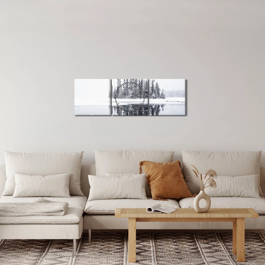 Tablou - A fost alb (cu ceas) (90x30 cm)