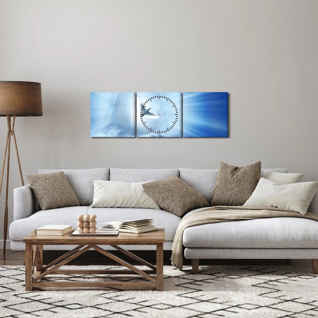 Tablou - Porumbelul lui Dumnezeu (cu ceas) (90x30 cm)