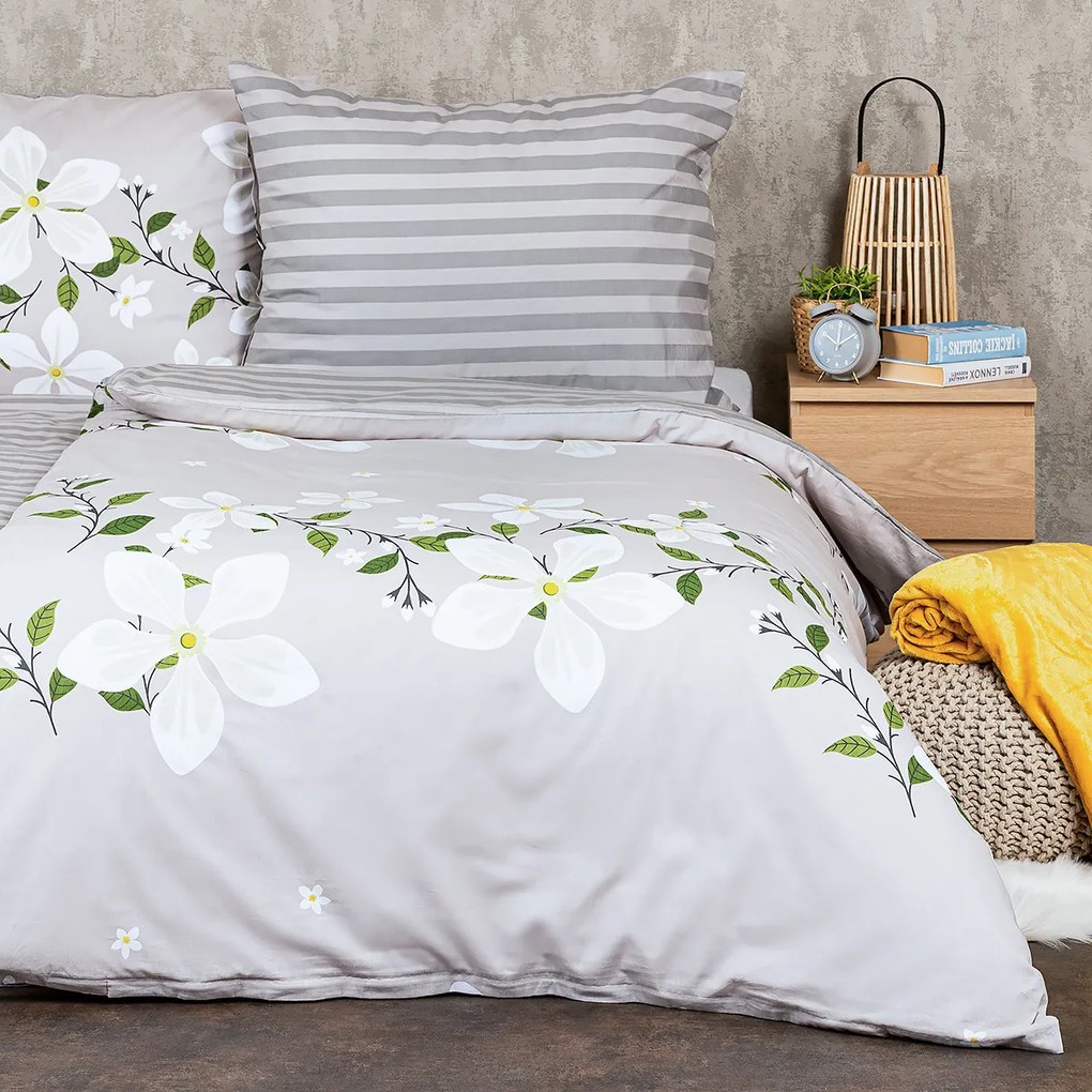 Lenjerie bumbac 4Home Jasmine Love, 220 x 200 cm, 2 buc. 70 x 90 cm