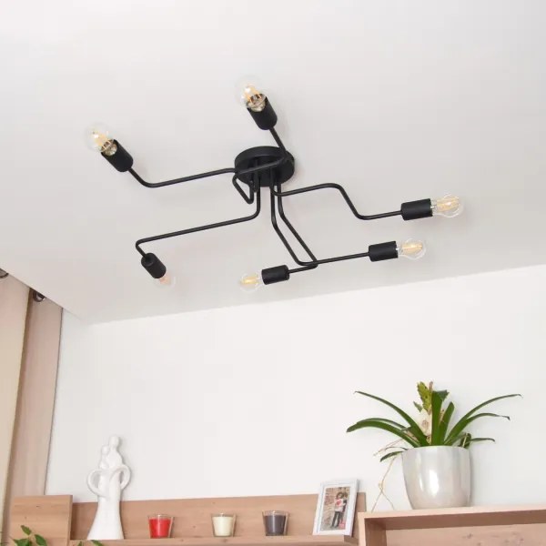 LED Lustră aplicată TUBE 6xE27/15W/230V