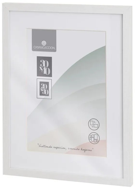 Ramă foto albă de agățat 32x42 cm Sencillo – Casa Selección