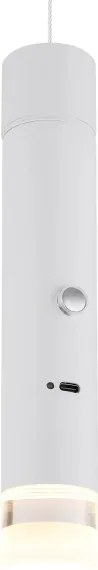 Globo 16060W - Lampă LED dimabilă cu control tactil, reîncărcabilă 2în1 PELO LED/2W/230/5V albă