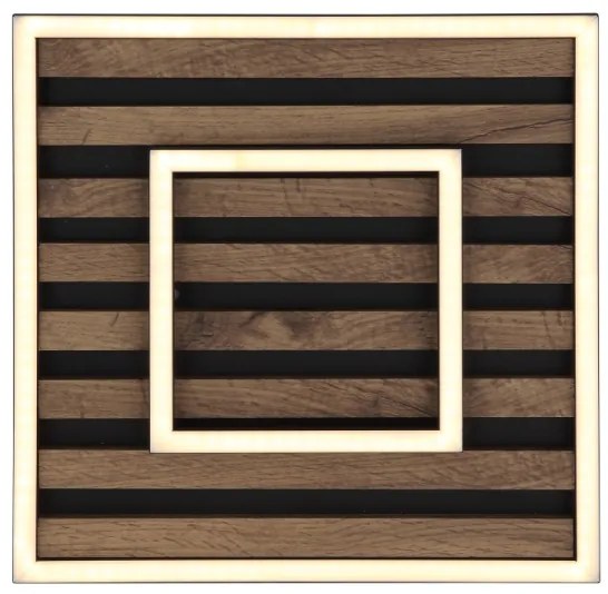 Plafonieră LED Globo 67345D WOODY LED/18W/230V 3000K 30x30 cm