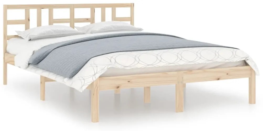 3105420 vidaXL Cadru de pat Super King 6FT, 180x200 cm, lemn masiv