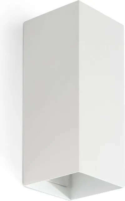 Aplica perete aluminiu alb, 2xGU10, LUNE square