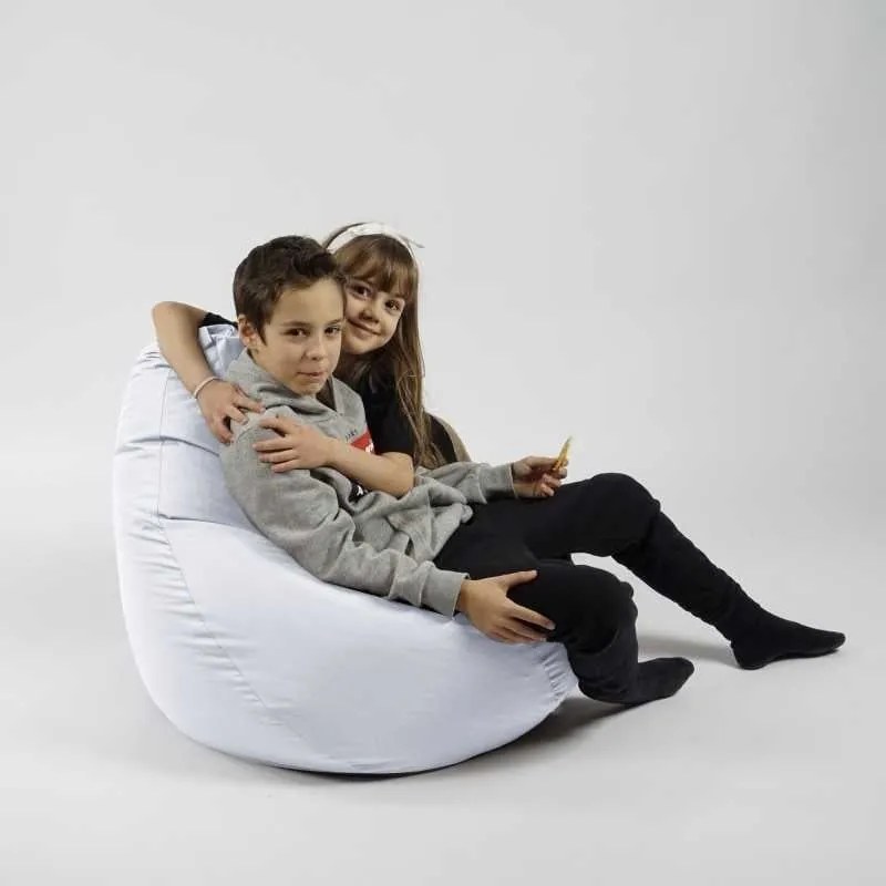 Fotoliu puf copii, Nirvana Light Pufrelax, Material Impermeabil - Snowflake