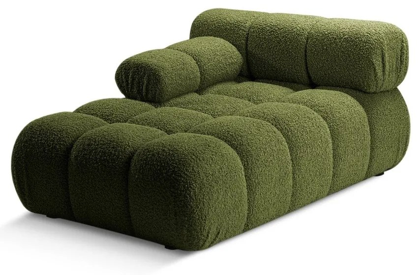 Modul pentru canapea modulară verde cu tapițerie din țesătură bouclé (cu colț pe partea stângă ) Bellis – Micadoni Home