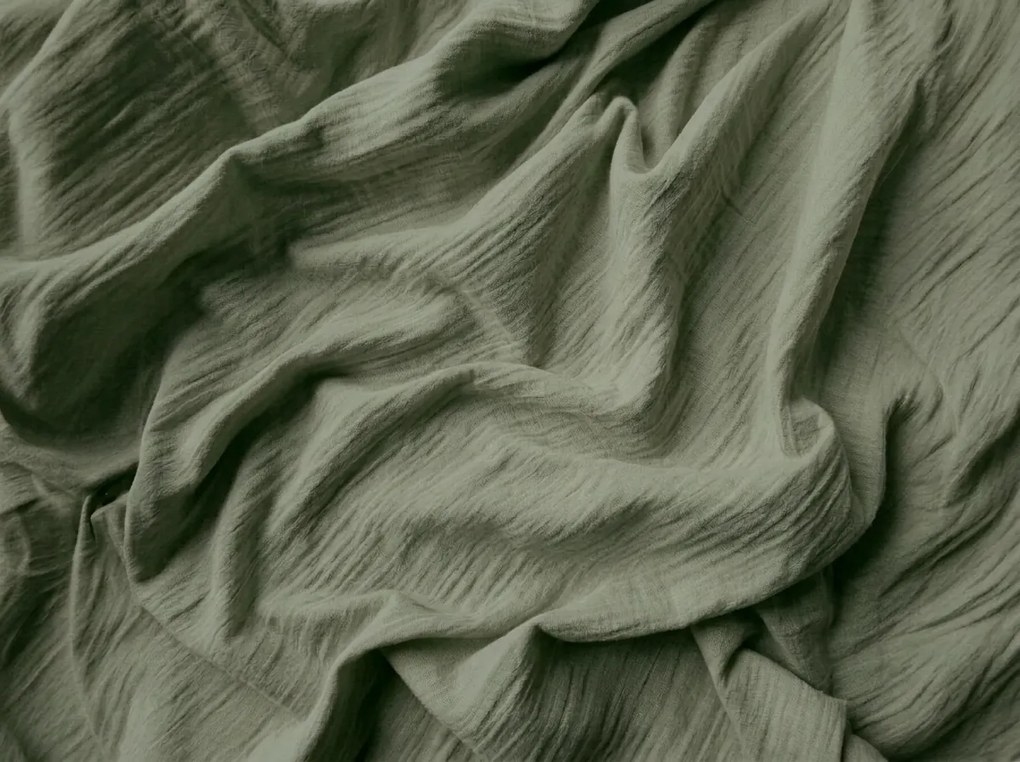 Lenjerie de pat musselin MUSSARI verde oliv Dimensiune lenjerie de pat: 70 x 90 cm | 140 x 200 cm