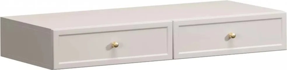 Consolă suspendată cu sertare Lorini 100 cm - cașmir / mânere aurii