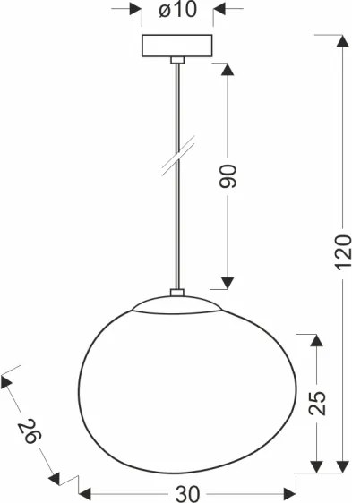 BRILAGI - Lampă suspendată pe cablu PEBBLES 1xE27/40W/230V Ø 30 cm neagră