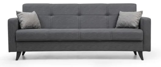 Canapea extensibilă KORFU, 3 locuri, gri închis