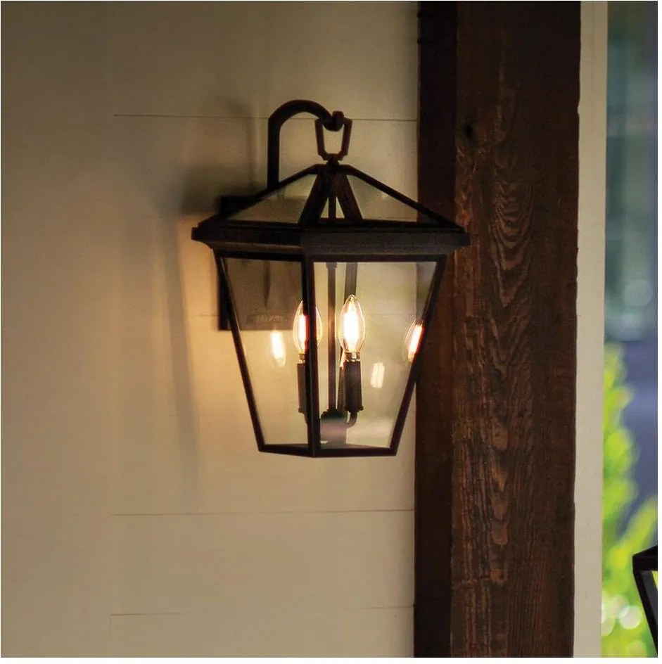 Quintiesse QN-ALFORD-PLACE2-M-MB - Aplică de exterior ALFORD M 2xE14/40W/230V IP44