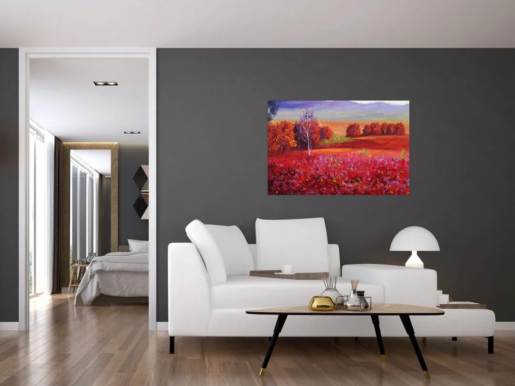 Tablou - Peisaj roșu (90x60 cm)