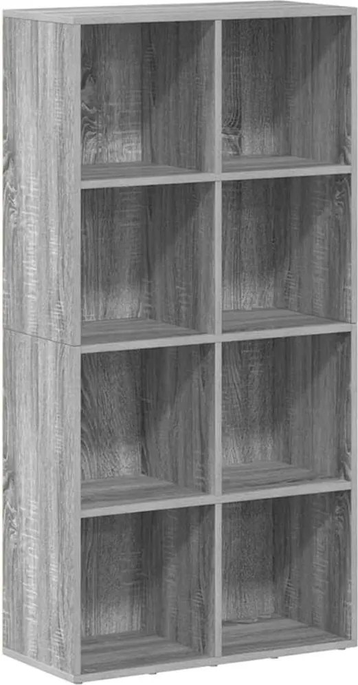 vidaXL Bibliotecă/Servantă, gri sonoma, 66x30x130 cm, lemn prelucrat