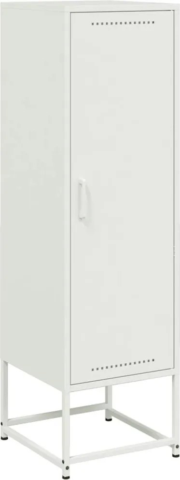 vidaXL Dulap înalt, alb, 36x39x123 cm, oțel