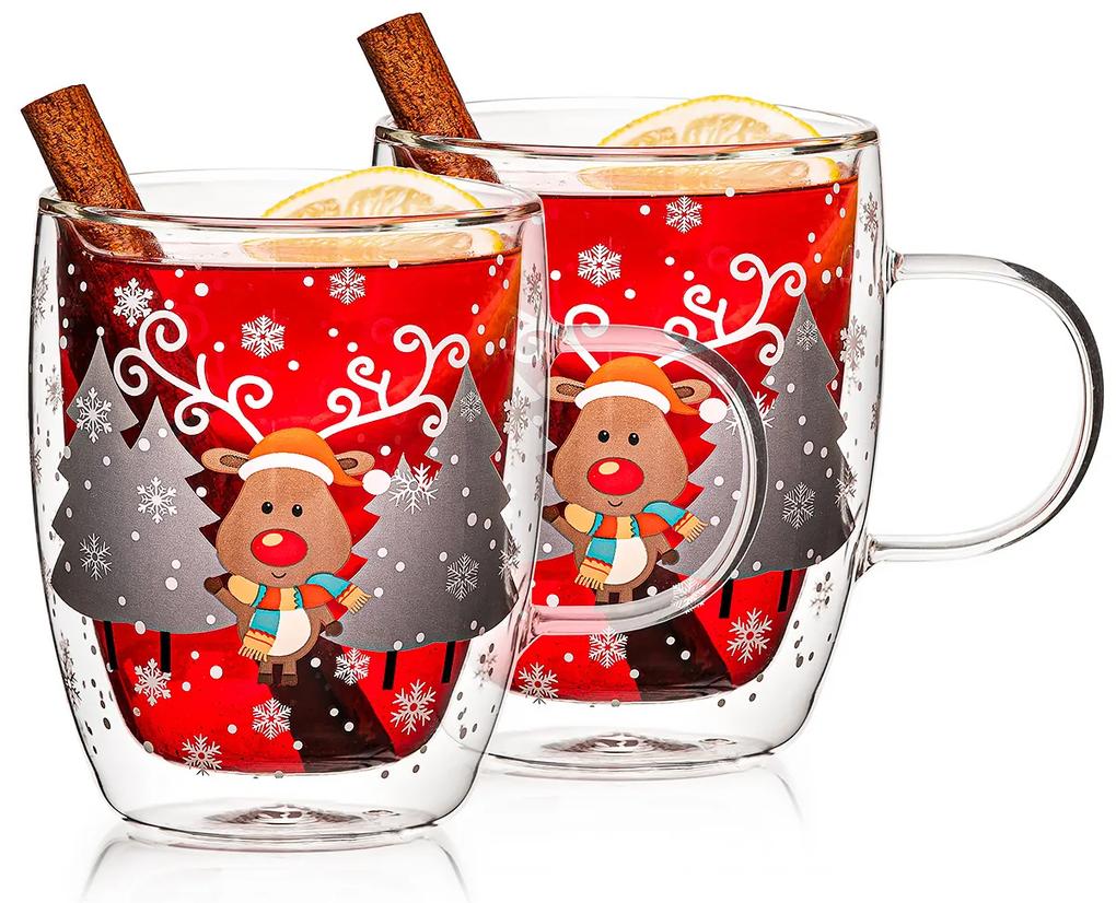 Pahare termo 4Home Mug Reindeer Hot&Cool 270ml,2 buc.