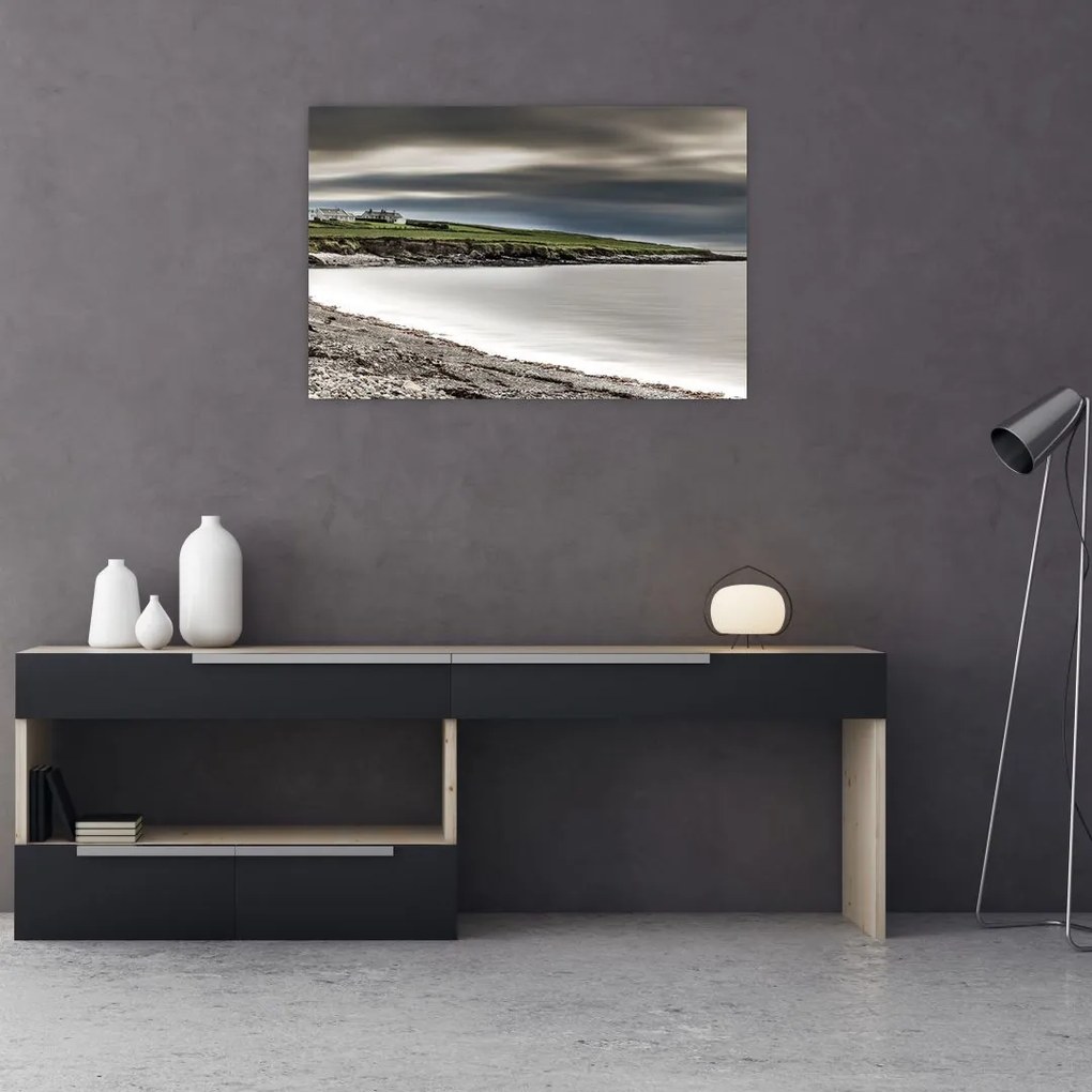 Tablou cu lac în amurg (90x60 cm)