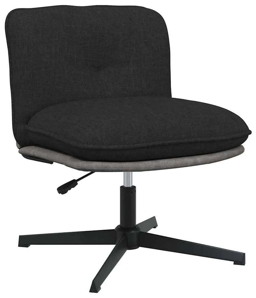 vidaXL Scaun de birou pivotant, negru, material textil