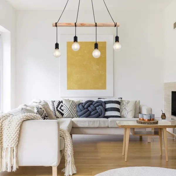 Lustră pe cablu PABLO 4xE27/40W/230V Rabalux 3980