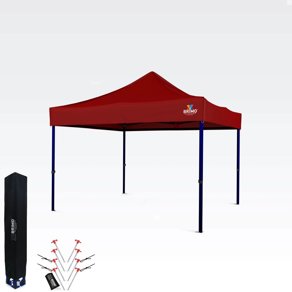 Cort tip foarfecă 3x3 m – Montare rapidă și protecție 100% pentru petreceri și evenimente - fara 3 pereti - Roșu