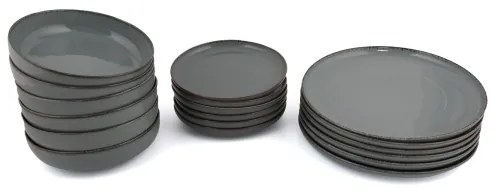 Set de veselă, 18 piese, porțelan, albastru