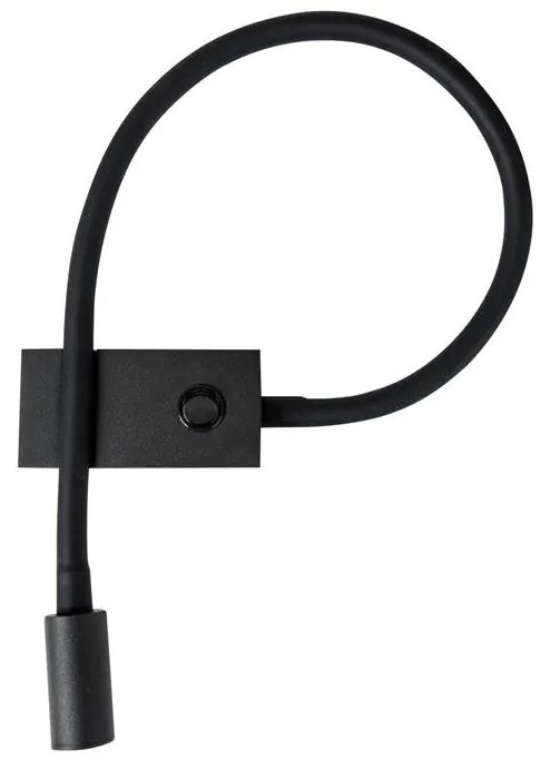 Aplica LED cu spot directionabil design minimalist Geneva neagra NVL-8126582