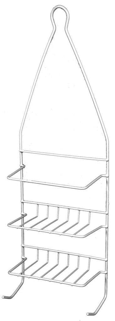 Raft baie suspendabil alb, metal, 16x46 cm