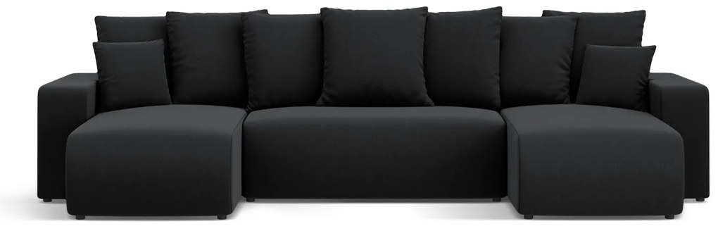 Coltar extensibil Jini in forma de U cu 5 locuri, colt reversibil si tapiterie din tesatura structurala