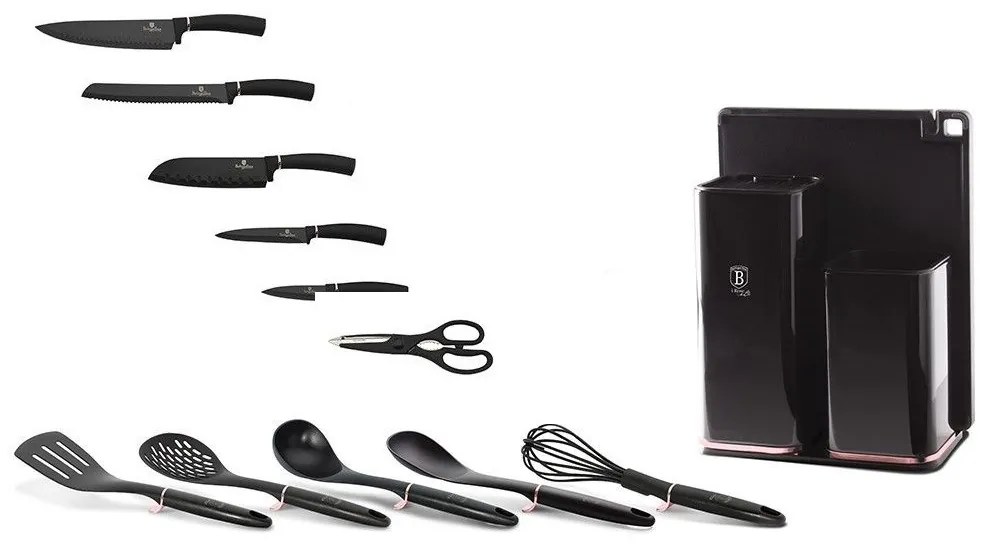 Set ustensile bucatarie si cutite Berlinger Haus Pink BH 2546