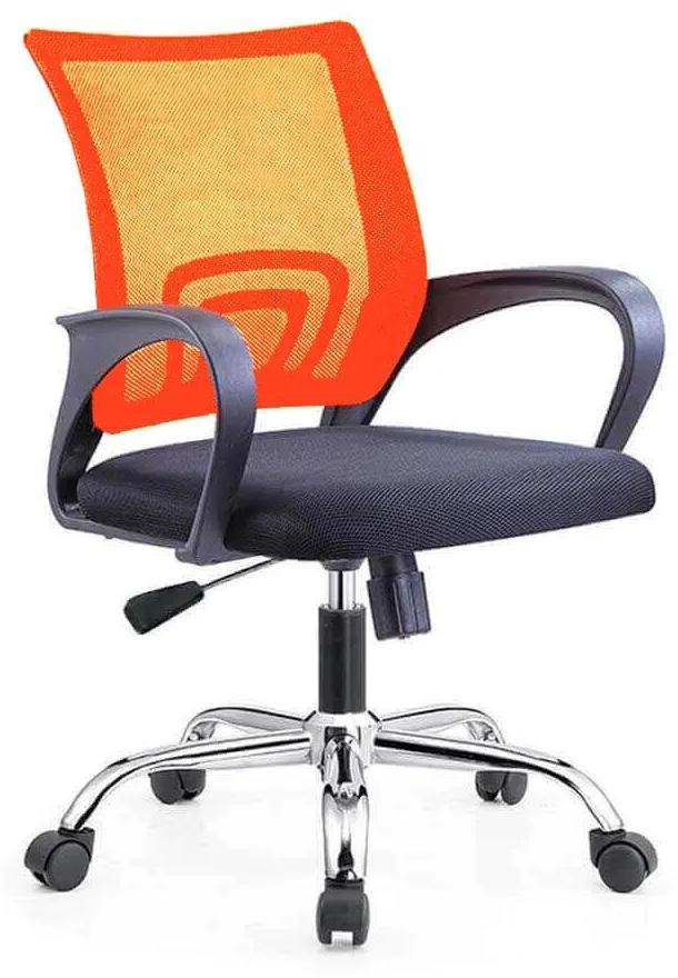 Scaun de birou rotativ cu cotiere, mai multe culori-portocaliu