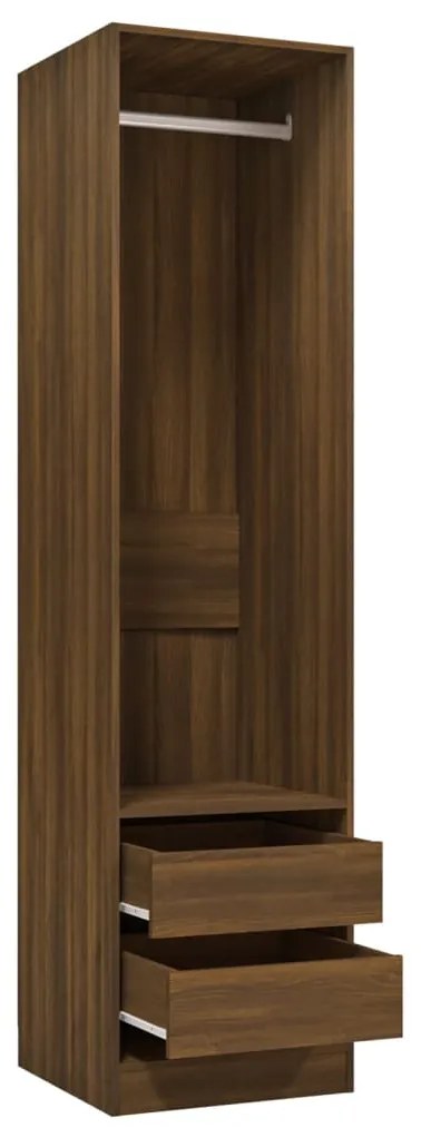Sifonier cu sertare, stejar maro, 50x50x200 cm, lemn prelucrat Stejar brun, 1