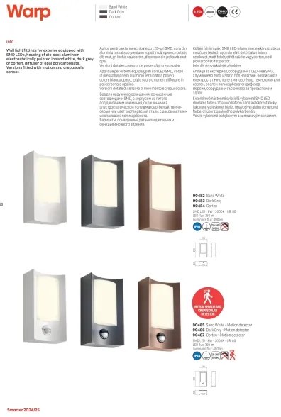 Aplică LED de exterior Redo 90484 WARP LED/8W/230V 3000K IP44 maro