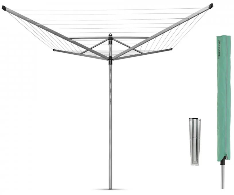 Uscator rufe exterior Brabantia Lift-O-Matic 60m, frigarui metalice pentru sapat sau betonare, carcasa 90300270