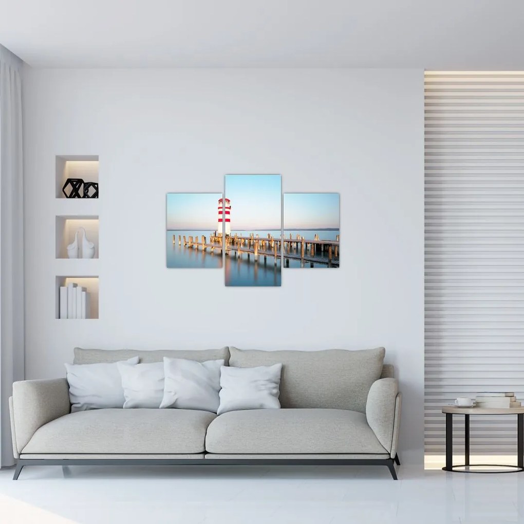 Tablou cu far la răsărit de soare (90x60 cm)