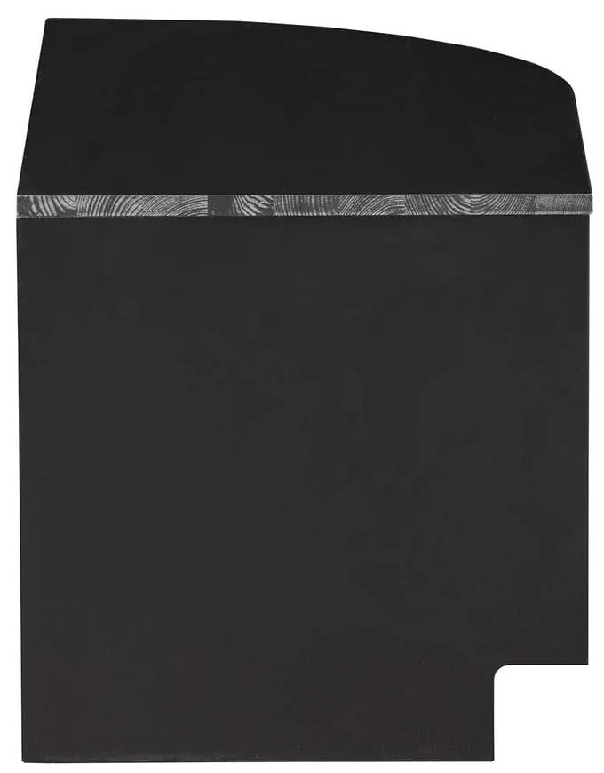 Masă TV modulară neagră din lemn masiv de pin 78x40 cm Finca – WOOOD