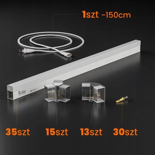 Plafonieră LED/280W/85-265V 6500K 313x298 cm CRI 90 IP54 albă