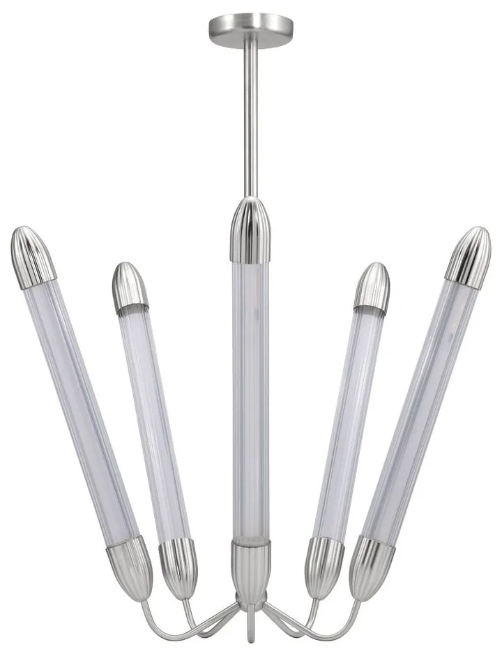 Lustră argintie din oțel cu abajur din sticlă ø 86 cm Lemon Squeeze – UMAGE