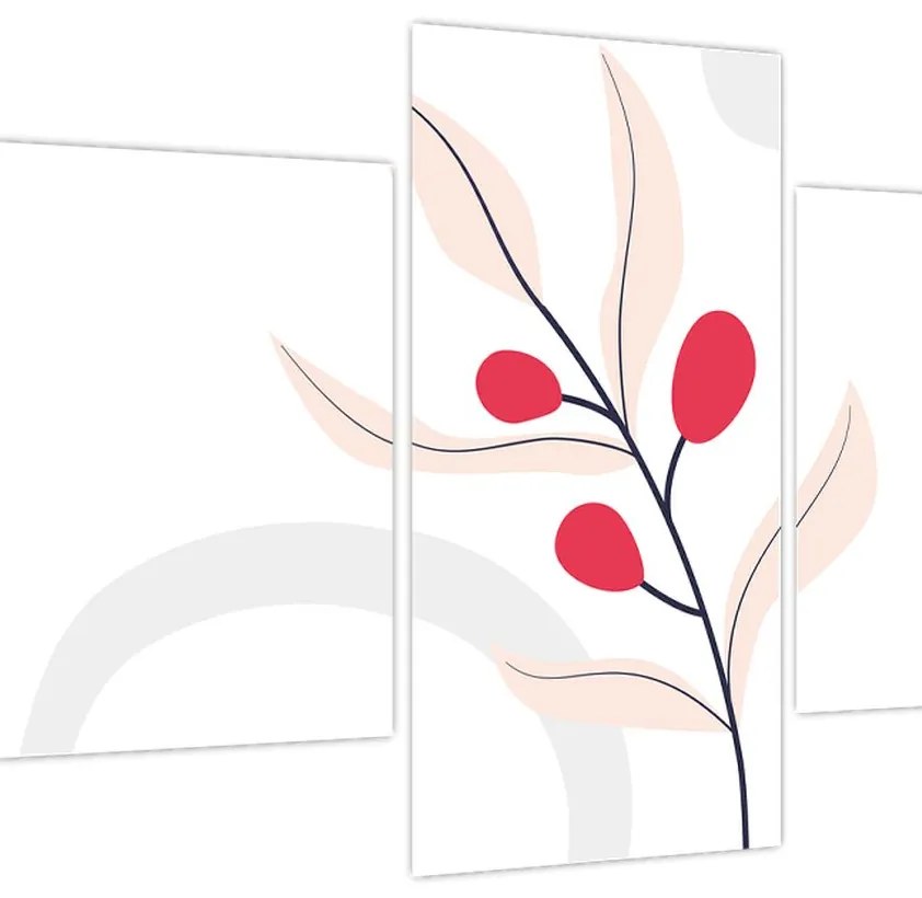 Tablou - Abstracție florală roz N⁰3 (90x60 cm)