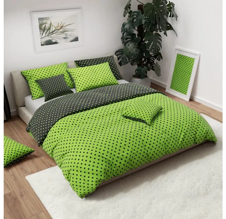 Lenjerie de pat din bumbac COLAM GREEN verde Dimensiune lenjerie de pat: 70 x 90 cm | 140 x 220 cm