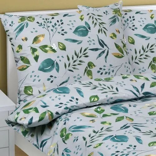 Lenjerie de pat din bumbac Bellatex Lupin verde ,140 x 220 cm, 70 x 90 cm, 140 x 220 cm, 70 x 90 cm